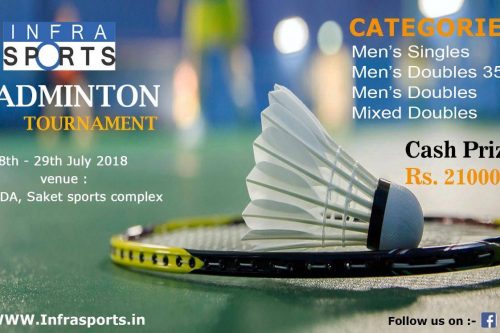 Infra Sports badminton Tournament Delhi